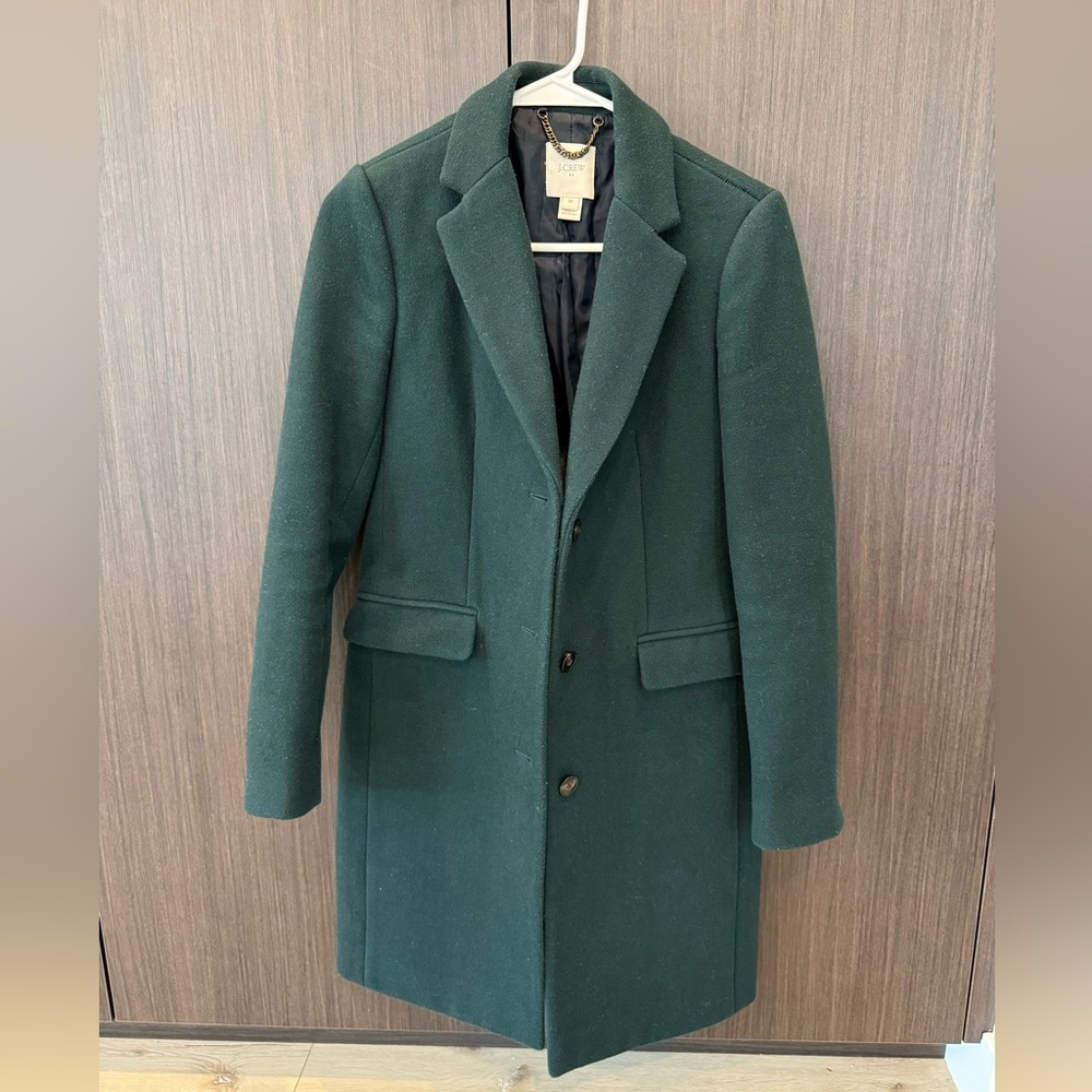 J. Crew Forest Green Wool Coat